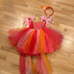 2T-3T Flamingo Princess Costume with Headband